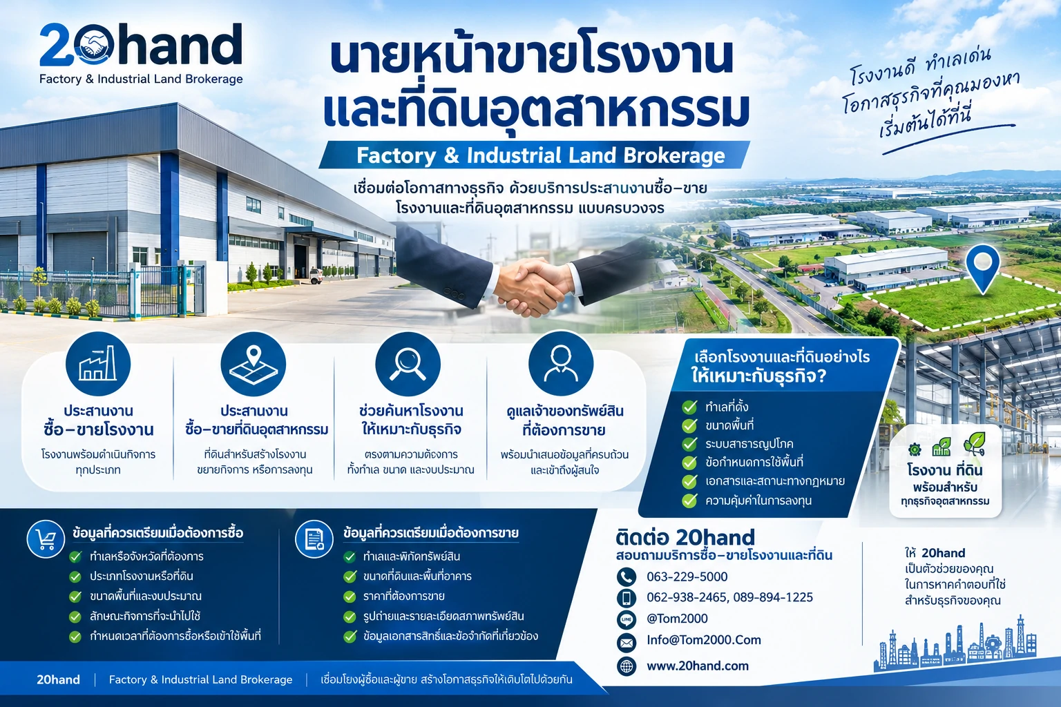 นายหน้าขายโรงงานและที่ดินอุตสาหกรรม (Factory & Industrial Land Brokerage)